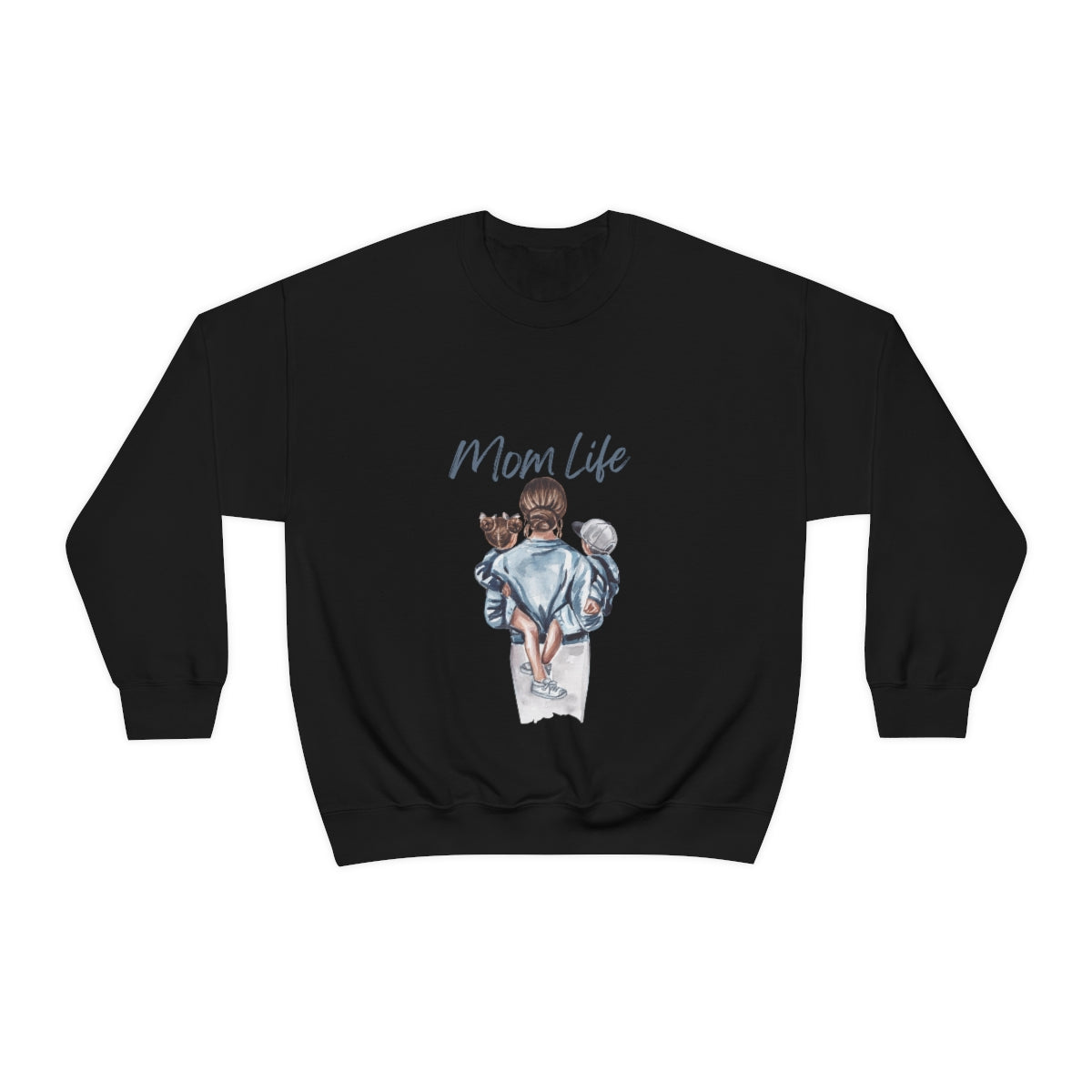 Mom Life - Daughter and Son Unisex Heavy Blend™ Crewneck Sweatshirt