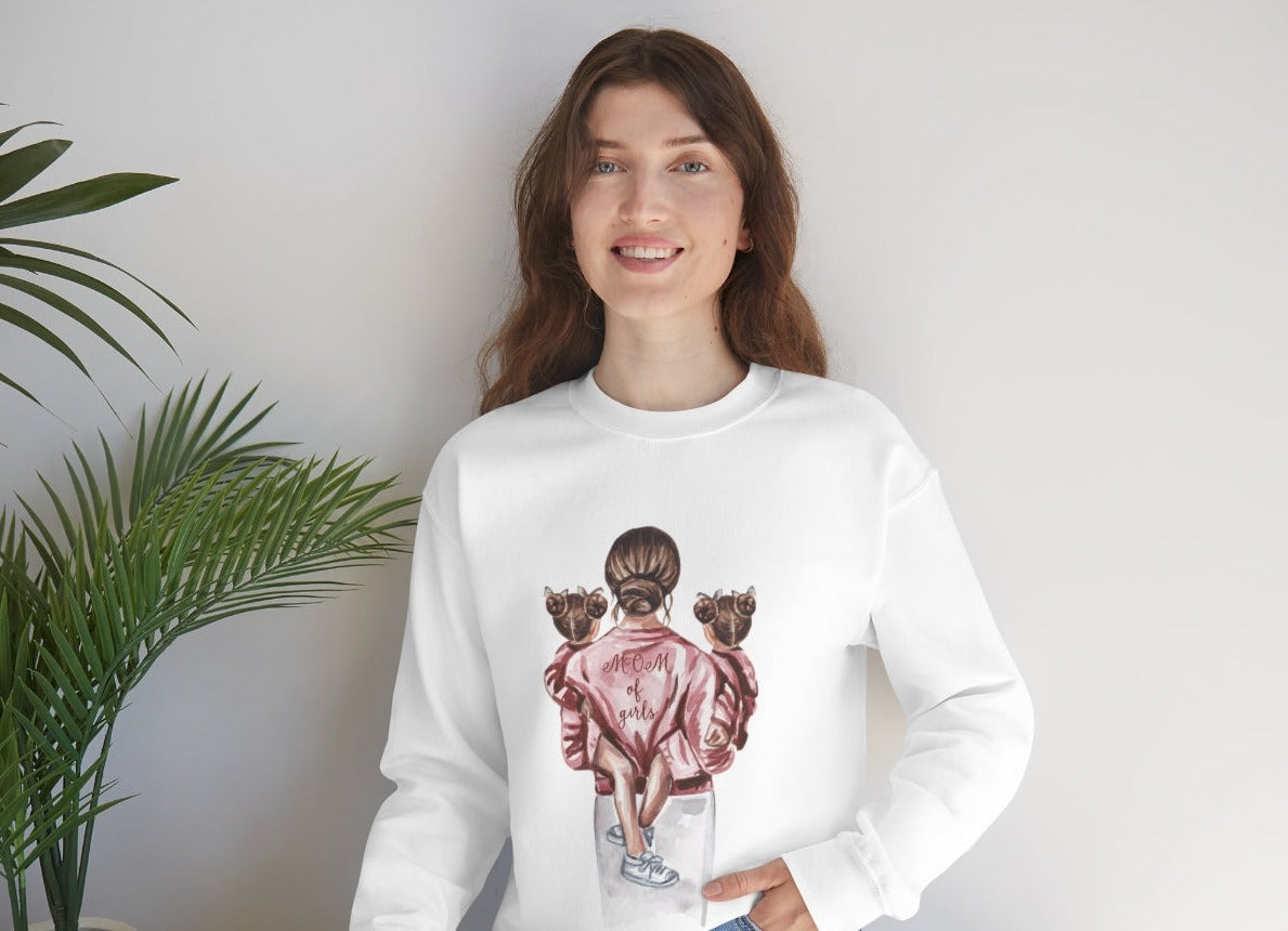 Girl Mom - Unisex Heavy Blend™ Crewneck Sweatshirt