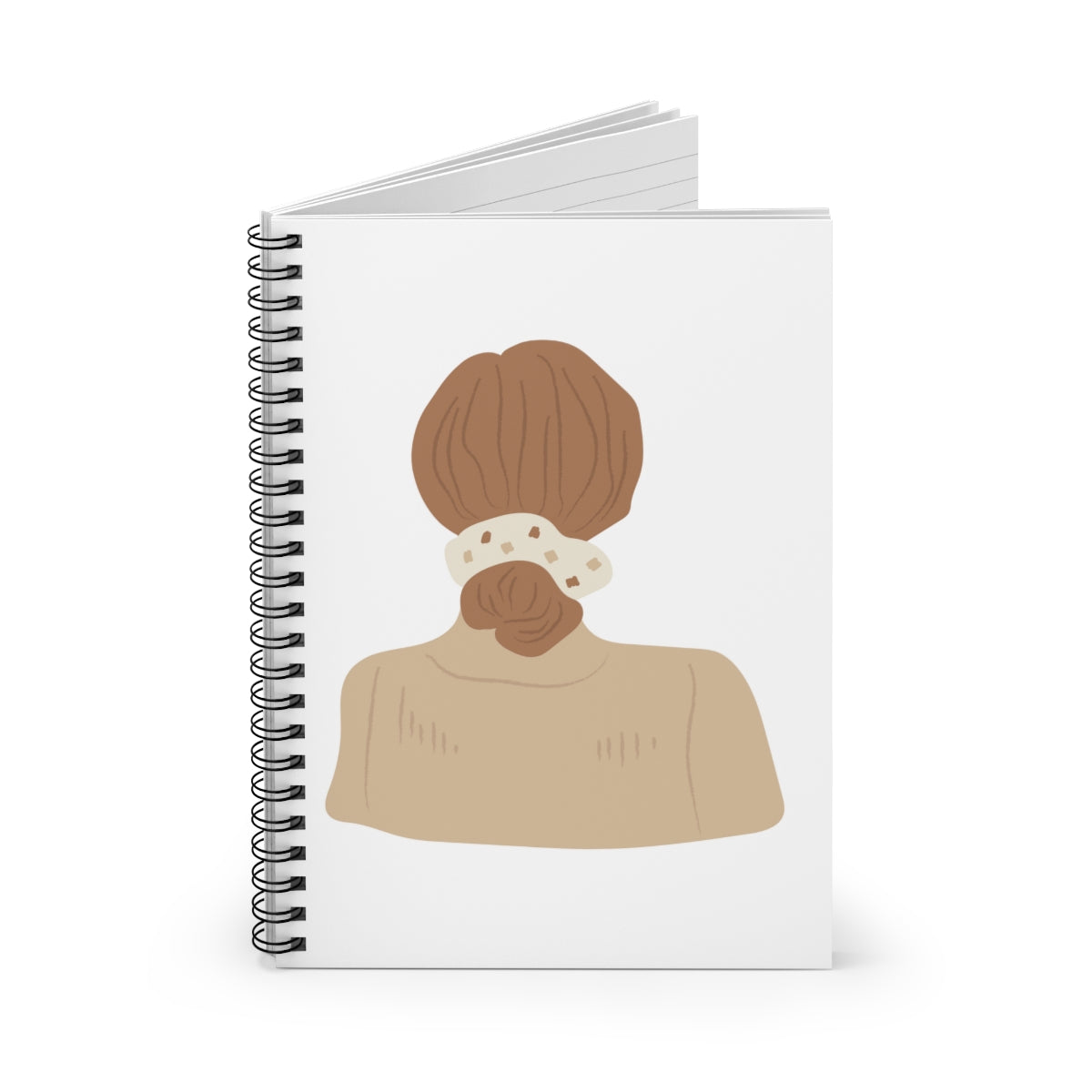 Scrunchie Girl Spiral Notebook - Ruled Line (6x8)