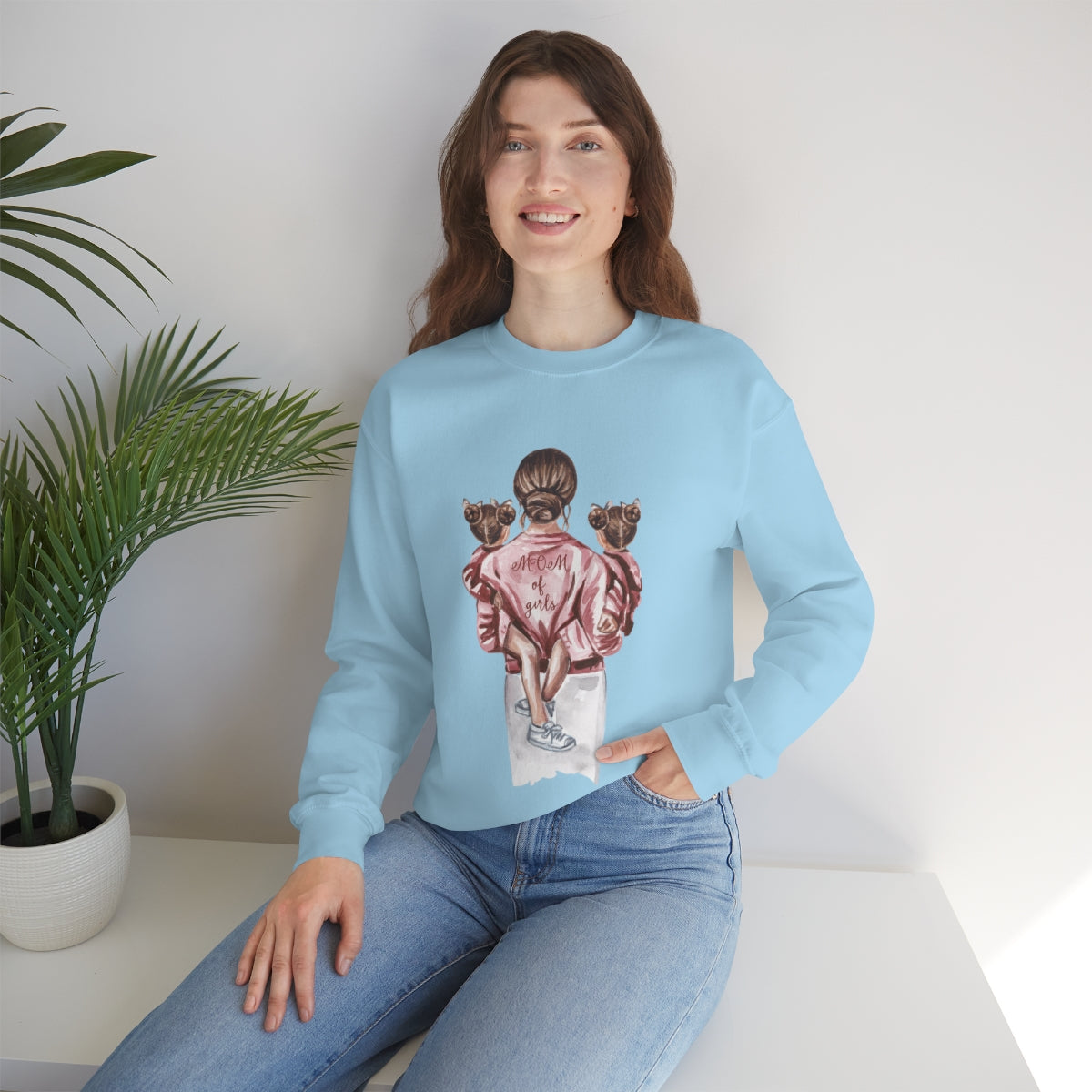 Girl Mom - Unisex Heavy Blend™ Crewneck Sweatshirt