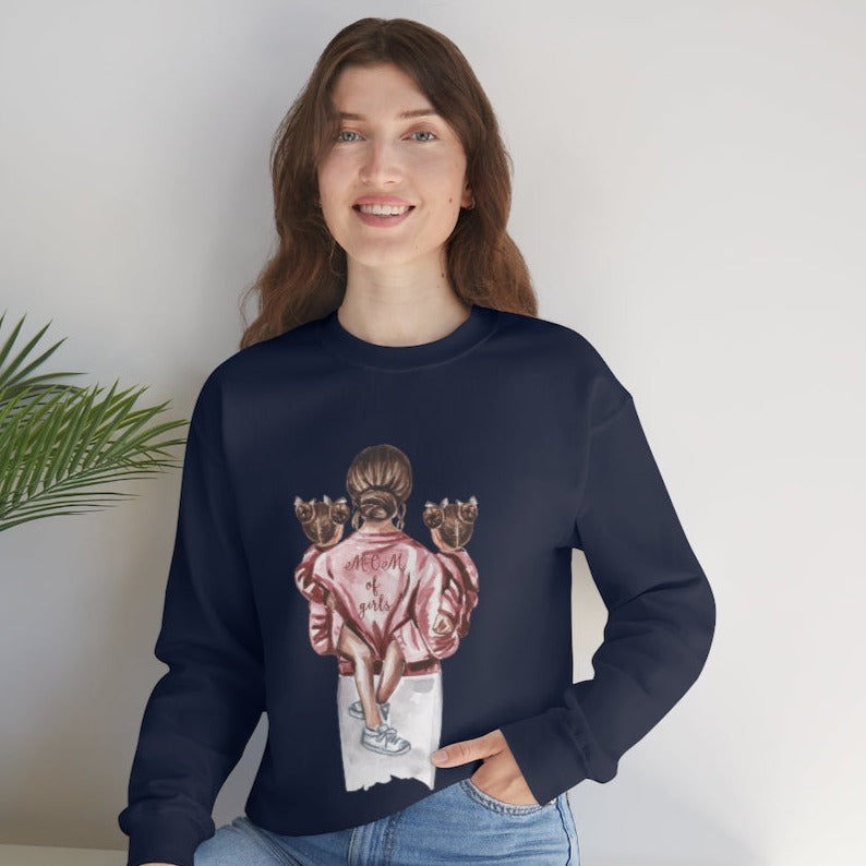 Girl Mom - Unisex Heavy Blend™ Crewneck Sweatshirt