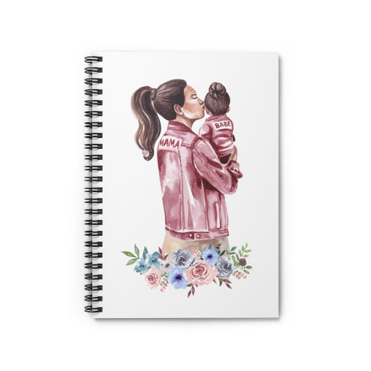 Girl Mom Spiral Notebook - Ruled Line (6x8)