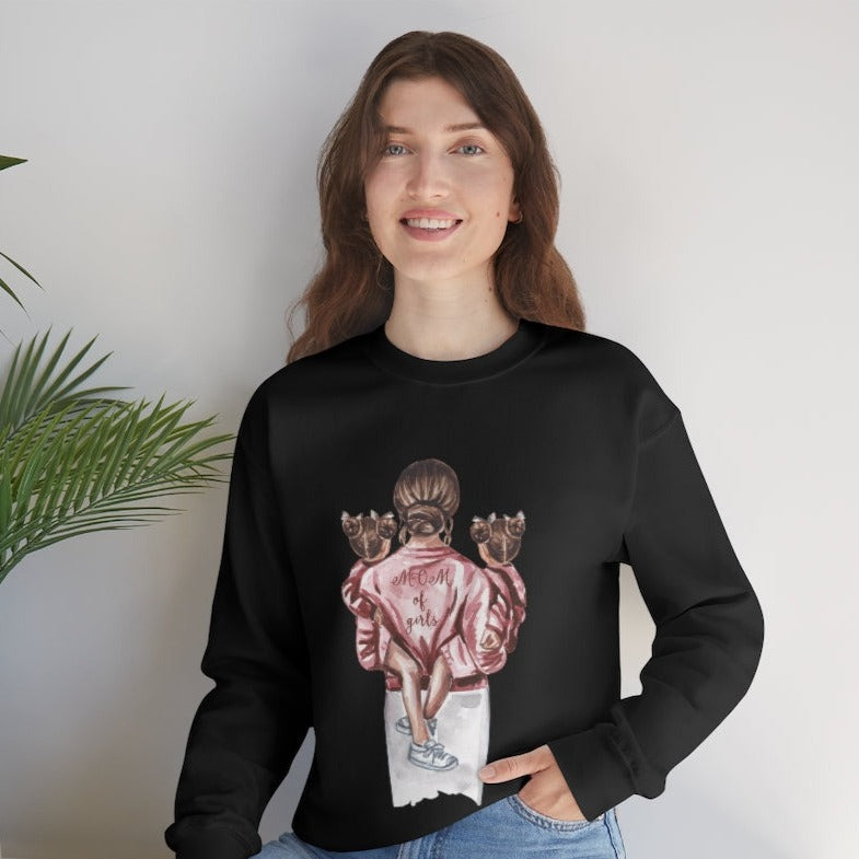 Girl Mom - Unisex Heavy Blend™ Crewneck Sweatshirt