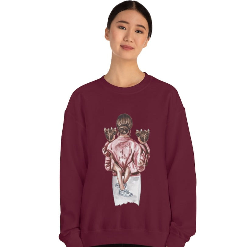 Girl Mom - Unisex Heavy Blend™ Crewneck Sweatshirt