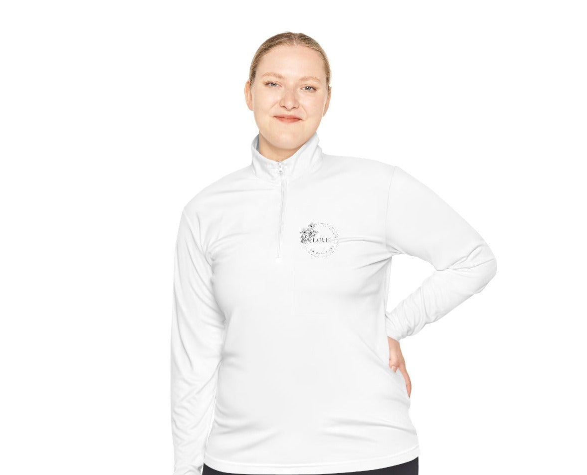 Love, Because He First Loved Us...Unisex Quarter-Zip Pullover