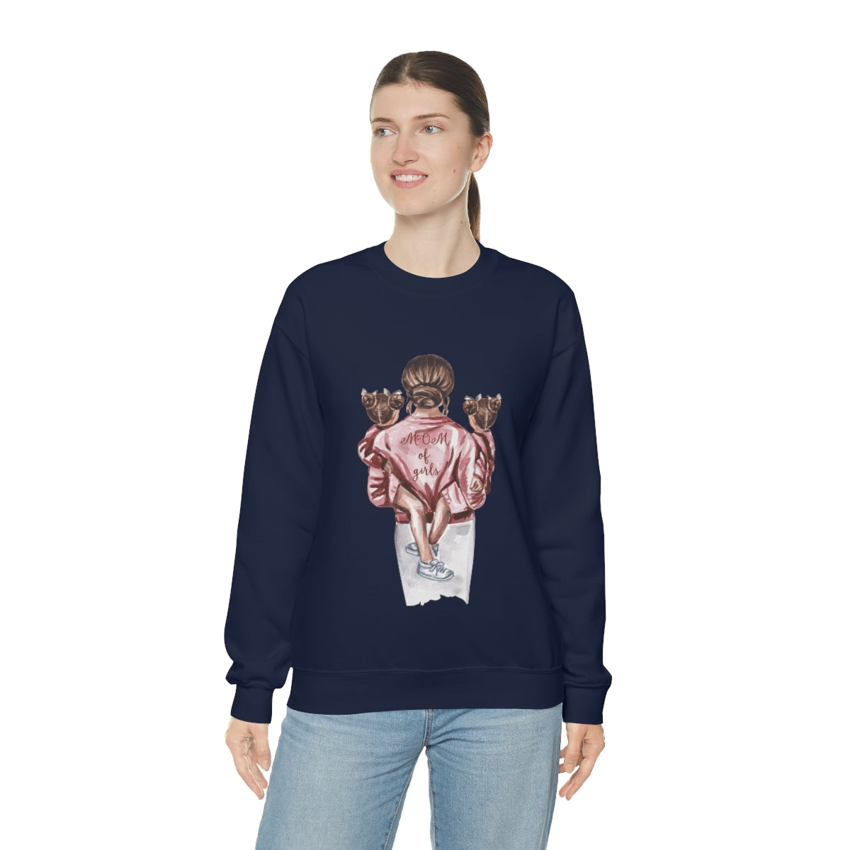 Girl Mom - Unisex Heavy Blend™ Crewneck Sweatshirt