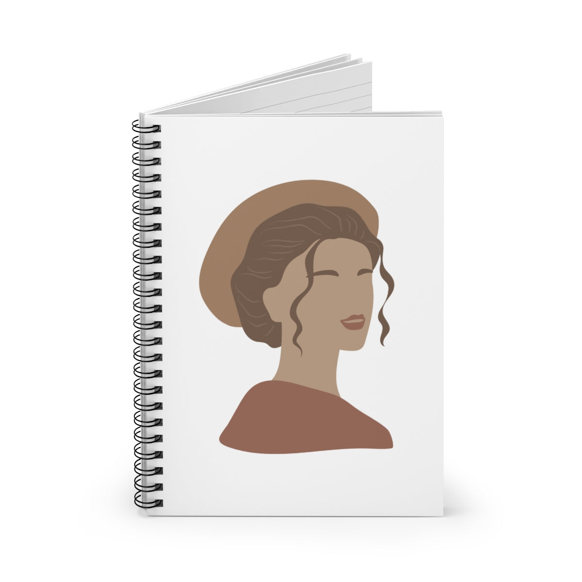 Hat Girl Spiral Notebook - Ruled Line (6x8)