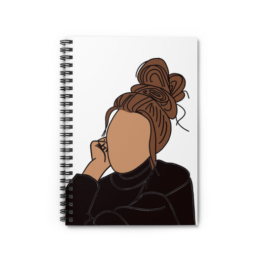 Modest Sticker Girl - Spiral Notebook - Ruled Line (6x8)