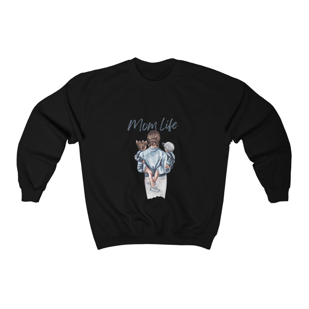 Mom Life - Daughter and Son Unisex Heavy Blend™ Crewneck Sweatshirt