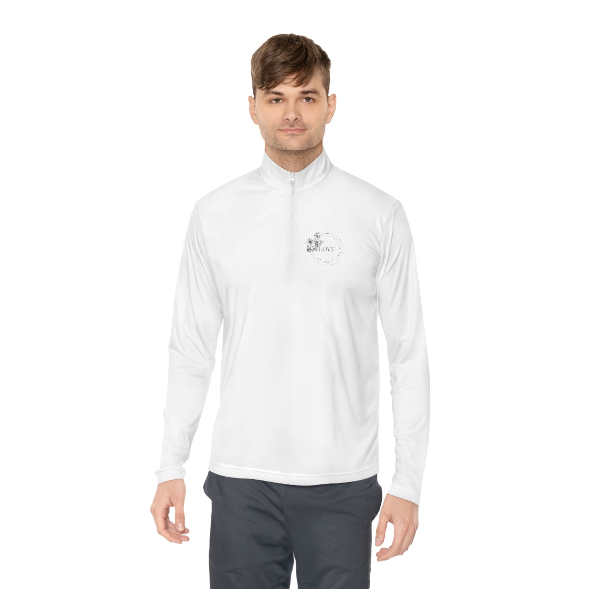 Love, Because He First Loved Us...Unisex Quarter-Zip Pullover