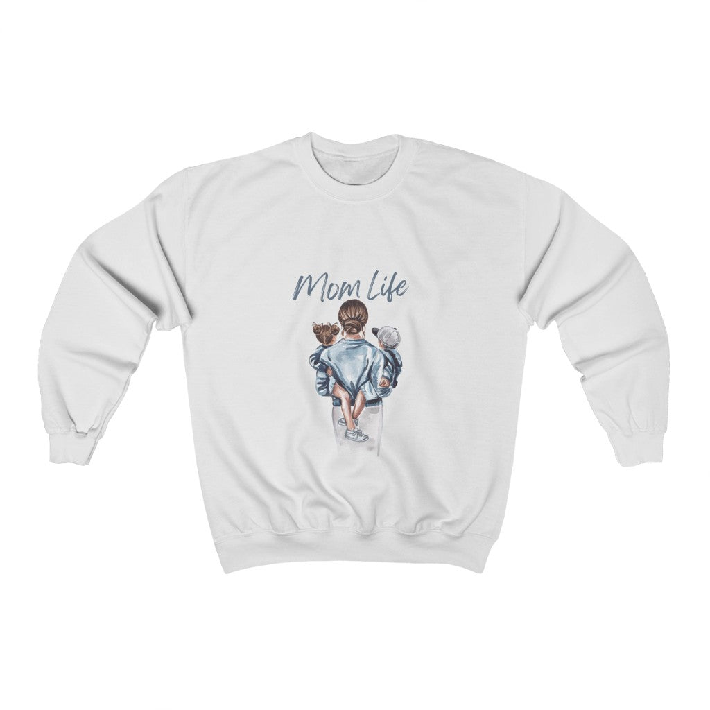 Mom Life - Daughter and Son Unisex Heavy Blend™ Crewneck Sweatshirt