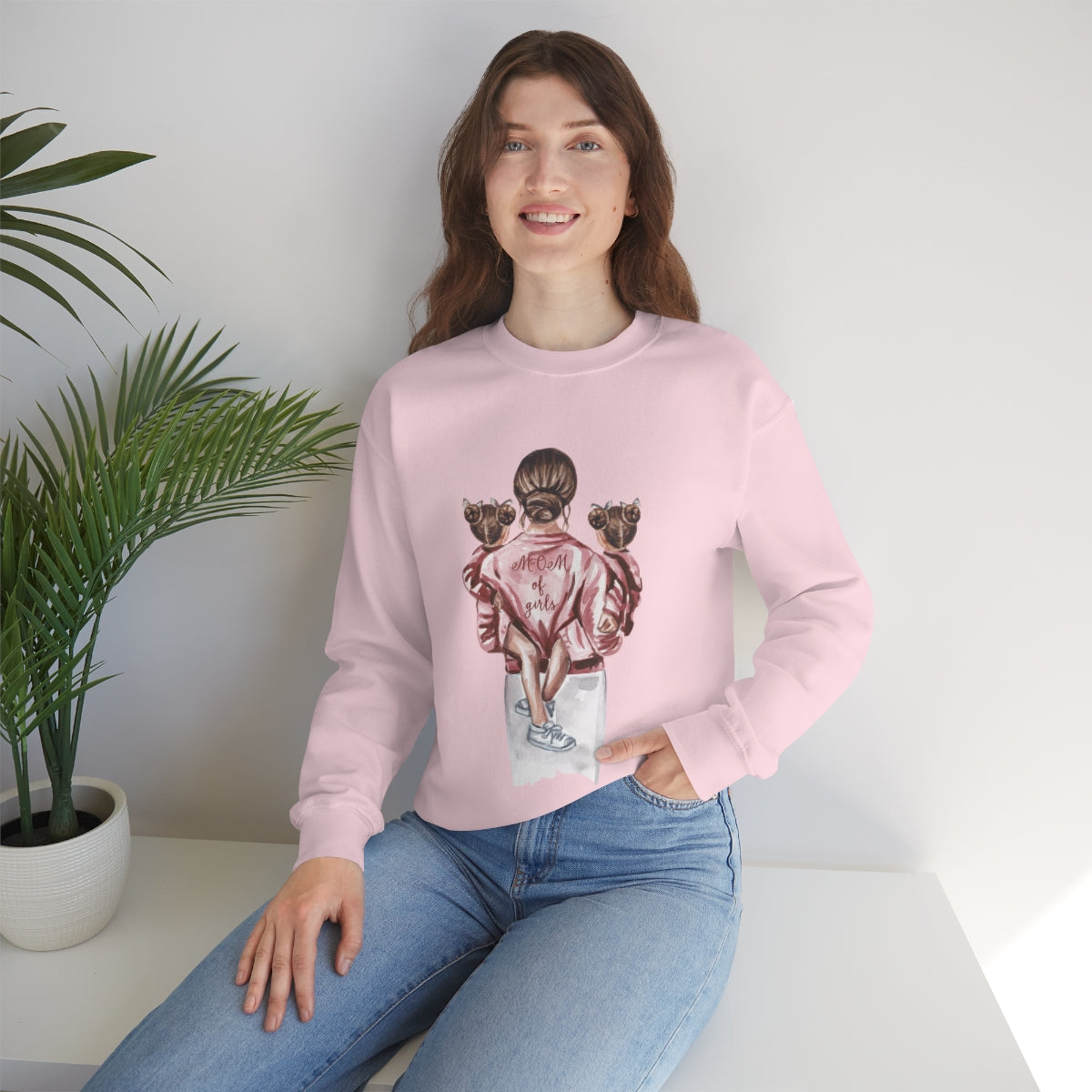 Girl Mom - Unisex Heavy Blend™ Crewneck Sweatshirt