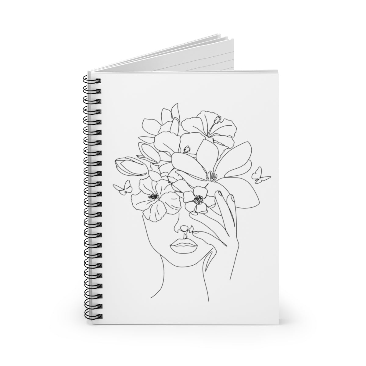 Flower Girl Spiral Notebook - Ruled Line (6x8)