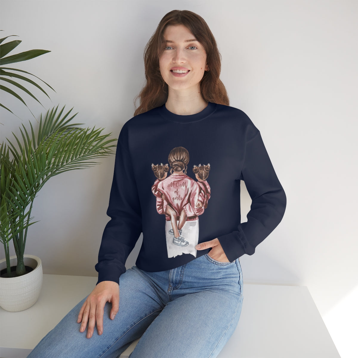 Girl Mom - Unisex Heavy Blend™ Crewneck Sweatshirt