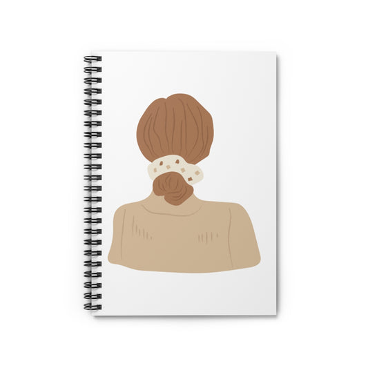 Scrunchie Girl Spiral Notebook - Ruled Line (6x8)