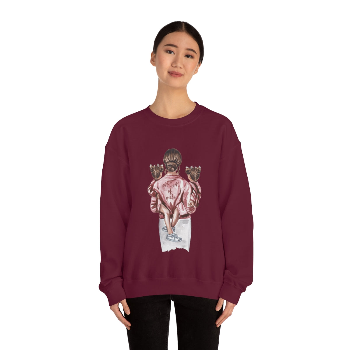 Girl Mom - Unisex Heavy Blend™ Crewneck Sweatshirt