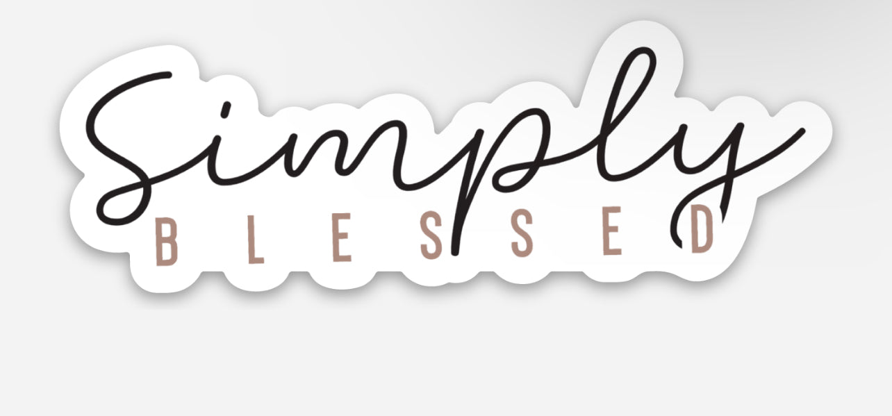 Simply Blessed Sticker